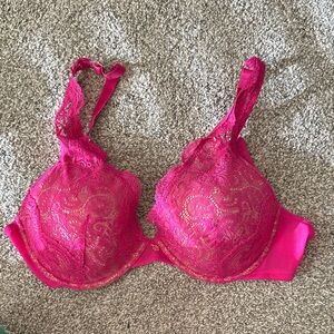 NWOT ThirdLove Fuchsia Lace Contour Plunge Bra